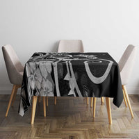 New Zealand Valentine Tablecloth Aroha Gray Piwakawaka LT05 - Polynesian Pride