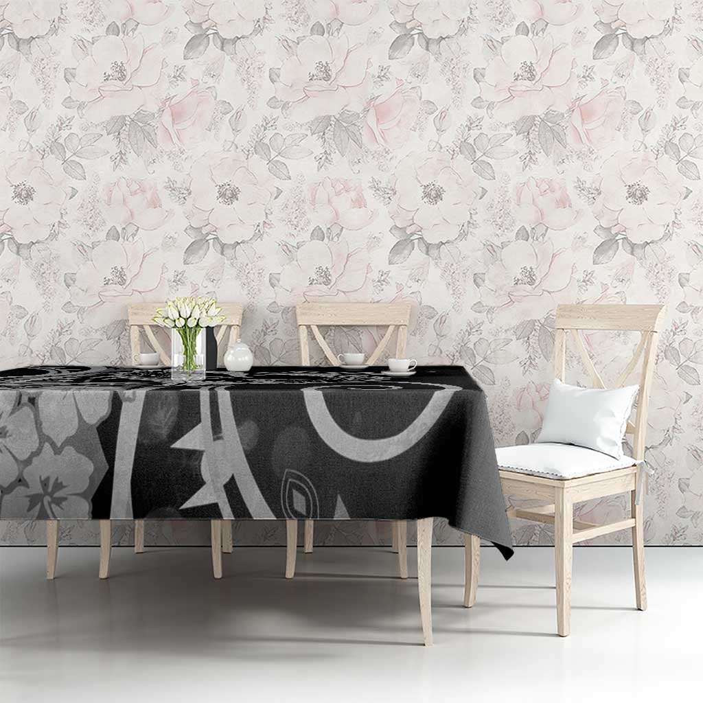New Zealand Valentine Tablecloth Aroha Gray Piwakawaka LT05 - Polynesian Pride