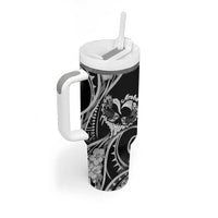 New Zealand Valentine Tumbler With Handle Aroha Gray Piwakawaka LT05 - Polynesian Pride