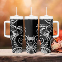 New Zealand Valentine Tumbler With Handle Aroha Gray Piwakawaka LT05 - Polynesian Pride