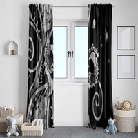 New Zealand Valentine Window Curtain Aroha Gray Piwakawaka LT05 - Polynesian Pride