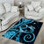 New Zealand Valentine Area Rug Aroha Cyan Piwakawaka