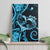 New Zealand Valentine Canvas Wall Art Aroha Cyan Piwakawaka