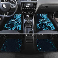 New Zealand Valentine Car Mats Aroha Cyan Piwakawaka LT05 Set 4pcs Cyan - Polynesian Pride
