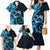 New Zealand Valentine Family Matching Mermaid Dress and Hawaiian Shirt Aroha Cyan Piwakawaka