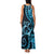 New Zealand Valentine Family Matching Tank Maxi Dress and Hawaiian Shirt Aroha Cyan Piwakawaka