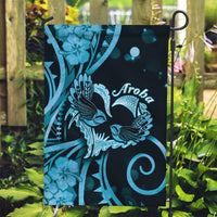 New Zealand Valentine Garden Flag Aroha Cyan Piwakawaka LT05 Garden Flag Cyan - Polynesian Pride