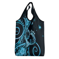 New Zealand Valentine Grocery Bag Aroha Cyan Piwakawaka LT05 - Polynesian Pride