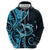 New Zealand Valentine Hoodie Aroha Cyan Piwakawaka