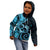 New Zealand Valentine Kid Hoodie Aroha Cyan Piwakawaka