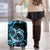 New Zealand Valentine Luggage Cover Aroha Cyan Piwakawaka