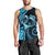 New Zealand Valentine Men Tank Top Aroha Cyan Piwakawaka