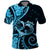 New Zealand Valentine Polo Shirt Aroha Cyan Piwakawaka