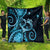 New Zealand Valentine Quilt Aroha Cyan Piwakawaka