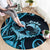 New Zealand Valentine Round Carpet Aroha Cyan Piwakawaka