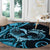 New Zealand Valentine Round Carpet Aroha Cyan Piwakawaka