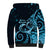 New Zealand Valentine Sherpa Hoodie Aroha Cyan Piwakawaka