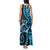 New Zealand Valentine Tank Maxi Dress Aroha Cyan Piwakawaka