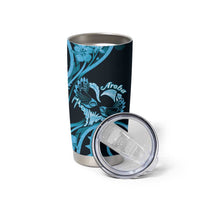 New Zealand Valentine Tumbler Cup Aroha Cyan Piwakawaka LT05 - Polynesian Pride