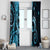 New Zealand Valentine Window Curtain Aroha Cyan Piwakawaka