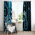 New Zealand Valentine Window Curtain Aroha Cyan Piwakawaka