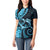 New Zealand Valentine Women Polo Shirt Aroha Cyan Piwakawaka