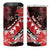 Personalised Hawaii Valentine Day 4 in 1 Can Cooler Tumbler Polynesian Hibiscus Art Style Red