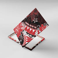 Hawaii Valentine Day Canvas Wall Art Polynesian Hibiscus Art Style Red LT05 With Frame Red - Polynesian Pride