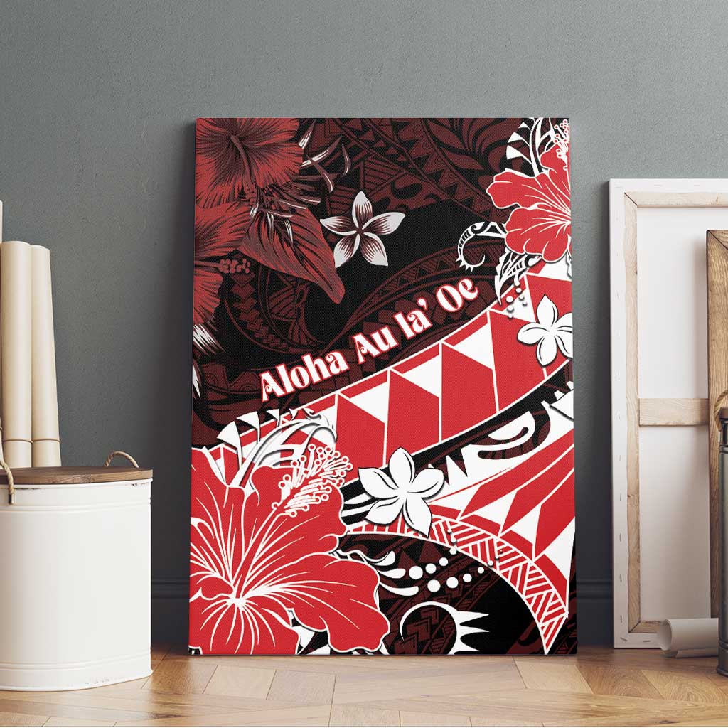 Hawaii Valentine Day Canvas Wall Art Polynesian Hibiscus Art Style Red LT05 - Polynesian Pride