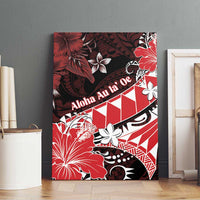 Hawaii Valentine Day Canvas Wall Art Polynesian Hibiscus Art Style Red LT05 - Polynesian Pride