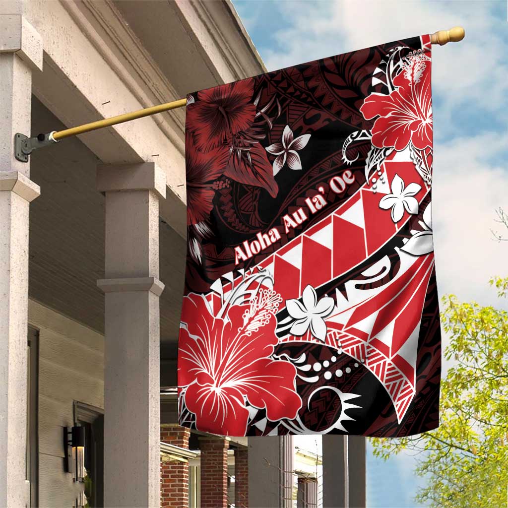 Hawaii Valentine Day Garden Flag Polynesian Hibiscus Art Style Red LT05 House Flag Red - Polynesian Pride