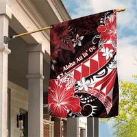 Hawaii Valentine Day Garden Flag Polynesian Hibiscus Art Style Red LT05 House Flag Red - Polynesian Pride