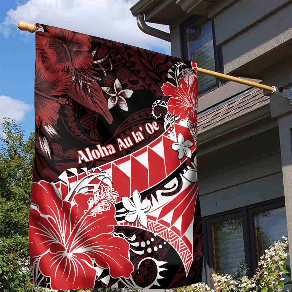 Hawaii Valentine Day Garden Flag Polynesian Hibiscus Art Style Red LT05 - Polynesian Pride