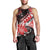 Personalised Hawaii Valentine Day Men Tank Top Polynesian Hibiscus Art Style Red