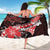 Hawaii Valentine Day Sarong Polynesian Hibiscus Art Style Red