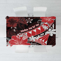 Hawaii Valentine Day Tablecloth Polynesian Hibiscus Art Style Red LT05 Red - Polynesian Pride