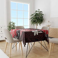 Hawaii Valentine Day Tablecloth Polynesian Hibiscus Art Style Red LT05 - Polynesian Pride