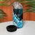 Personalised Hawaii Valentine Day 4 in 1 Can Cooler Tumbler Polynesian Hibiscus Art Style Turquoise