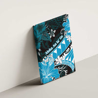 Hawaii Valentine Day Canvas Wall Art Polynesian Hibiscus Art Style Turquoise LT05 - Polynesian Pride