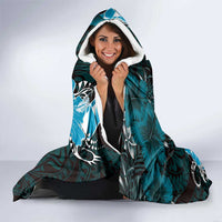 Hawaii Valentine Day Hooded Blanket Polynesian Hibiscus Art Style Turquoise LT05 - Polynesian Pride