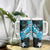 Personalised Hawaii Valentine Day Tumbler With Handle Polynesian Hibiscus Art Style Turquoise