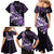 Personalised Hawaii Valentine Day Family Matching Mermaid Dress and Hawaiian Shirt Polynesian Hibiscus Art Style Purple