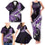 Personalised Hawaii Valentine Day Family Matching Tank Maxi Dress and Hawaiian Shirt Polynesian Hibiscus Art Style Purple