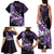 Personalised Hawaii Valentine Day Family Matching Tank Maxi Dress and Hawaiian Shirt Polynesian Hibiscus Art Style Purple