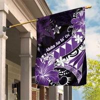 Hawaii Valentine Day Garden Flag Polynesian Hibiscus Art Style Purple LT05 House Flag Purple - Polynesian Pride