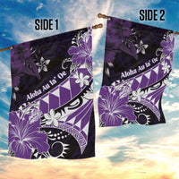 Hawaii Valentine Day Garden Flag Polynesian Hibiscus Art Style Purple LT05 - Polynesian Pride