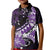 Personalised Hawaii Valentine Day Kid Polo Shirt Polynesian Hibiscus Art Style Purple