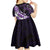 Personalised Hawaii Valentine Day Kid Short Sleeve Dress Polynesian Hibiscus Art Style Purple