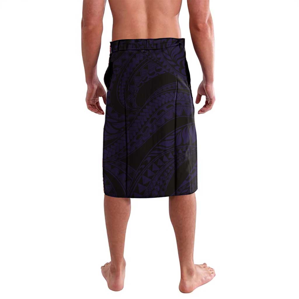 Personalised Hawaii Valentine Day Lavalava Polynesian Hibiscus Art Style Purple