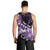 Personalised Hawaii Valentine Day Men Tank Top Polynesian Hibiscus Art Style Purple